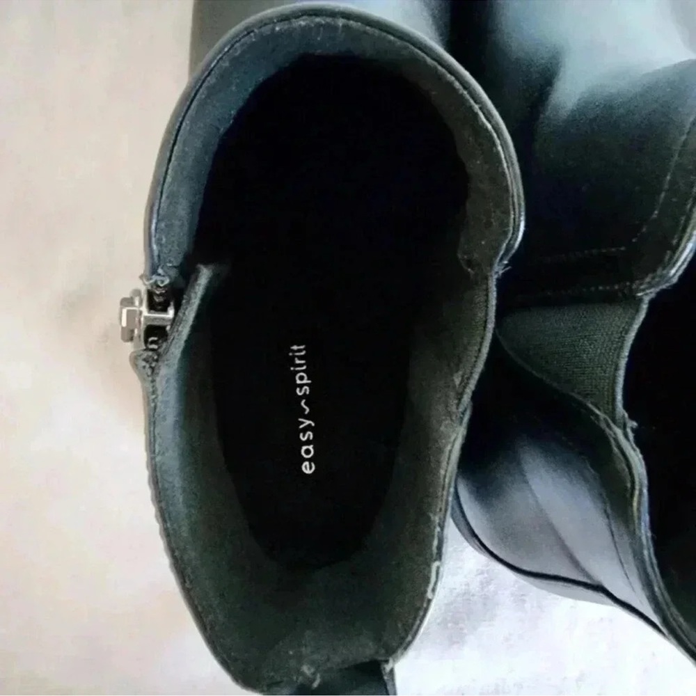 Easy Spirit Black Leather Ankle Booties - Picture 6 of 8